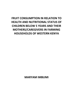fruit consumption in relation to health and nutritional status of