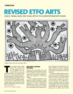 Revised ETFO Arts: Dance, Drama, Music and Visual