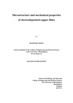 Microstructure and mechanical properties of electrodeposited