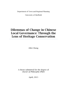Dilemmas of Change in Chinese Local Governance: Through the
