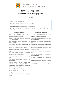 ETM5-First Call - Fifth ETM Symposium Mathematical Working Space