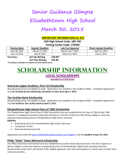 March 30, 2015 - Elizabethtown Independent Schools