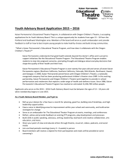 Youth Advisory Board Application 2015 â 2016