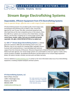 Stream Barge Electrofishing Systems