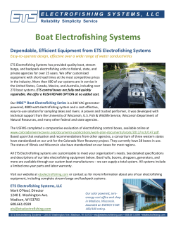 Boat Electrofishing Systems