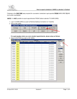 How to export schedule in SARS to calendar in Outlook 23-Apr