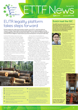 EUTR legality platform takes steps forward