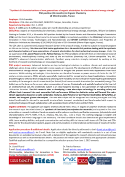 PhD position (36 months) in Organic Chemistry @ CEA