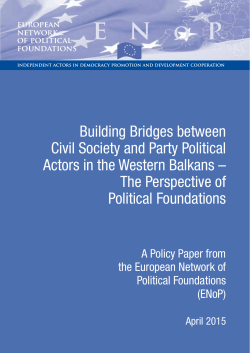 Building Bridges between Civil Society and Party Political Actors in