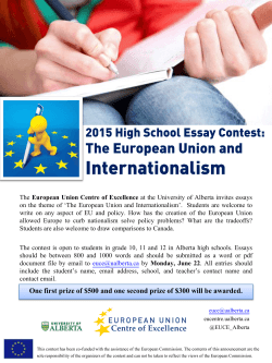2015 High School Essay Contest