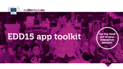 EDD15 app toolkit