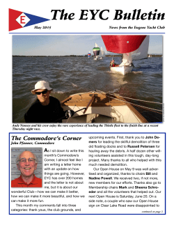 The EYC Bulletin - Eugene Yacht Club