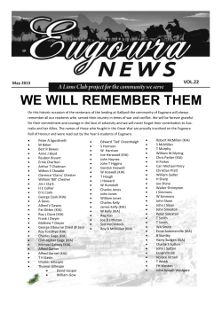 WE WILL REMEMBER THEM