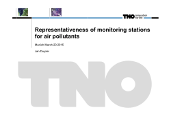 Duyzer Representativeness of air quality monitoring stations