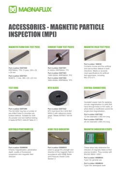 ACCESSORIES - MAGNETIC PARTICLE INSPECTION (MPI)