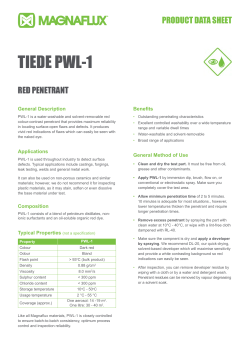 Size: 215 kB 25th May 2015 Tiede PWL-1 Product Data Sheet
