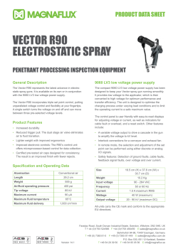 178 kB 25th May 2015 Vector R90 Electrostatic Spray Product Data