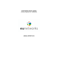 Annual Report 2014 - euNetworks Group Limited