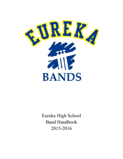 Eureka High School Band Handbook 2015-2016