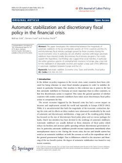 Automatic stabilization and discretionary fiscal policy in the financial