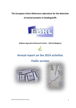Animal proteins in - EURL-AP