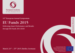 10th European Annual Symposium EU Funds 2015