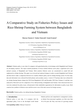 A Comparative Study on Fisheries Policy Issues and Rice