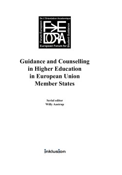 Guidance and Counselling in Higher Education in European Union