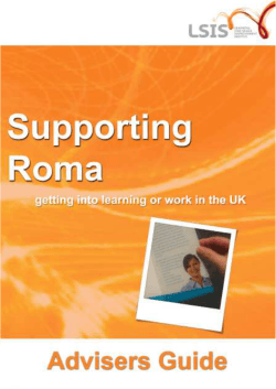 Supporting Roma - Adviser Guide