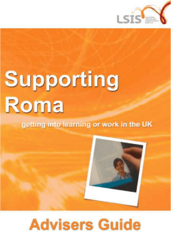 Supporting Roma - Adviser Guide