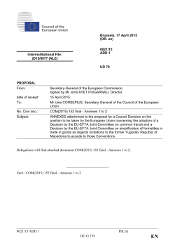 Council Document 8021/15 ADD 1