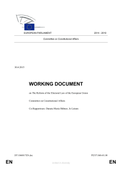 2. AFCO Working Document on Electoral Law