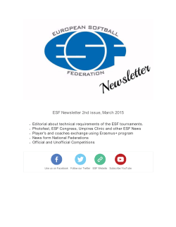 ESF Newsletter 2nd issue, March 2015