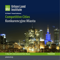Competitive Cities Konkurencyjne Miasta - ULI-Europe