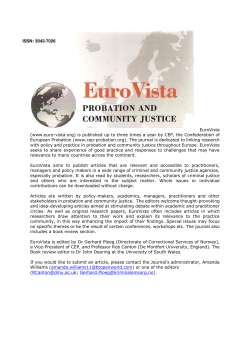 EuroVista (www.euro-vista.org) is published up to three times a year