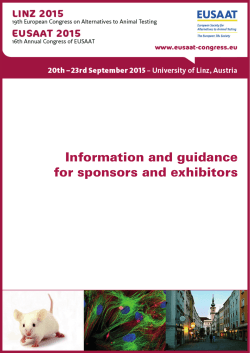 Guidance for Sponsors and Exhibitor