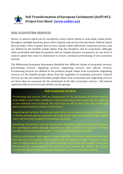 Soil ecosystem services