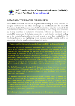 Sustainability indicators for soil