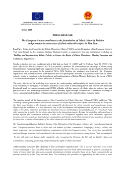Press Release CEMA workshop Lao Cai May 2015 - EU