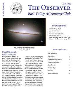 The Observer - East Valley Astronomy Club