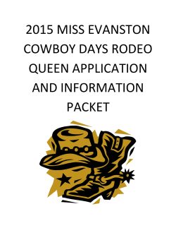 2015 miss evanston cowboy days rodeo queen application and
