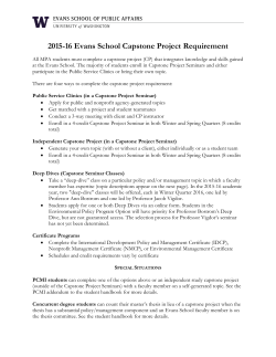 2015-16 Evans School Capstone Project Requirement