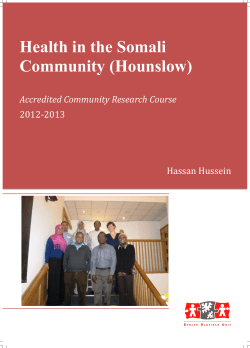 Hassan Hussein: Mental Health in the Somali Community (Hounslow)
