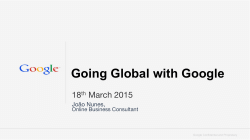 Going Global with Google