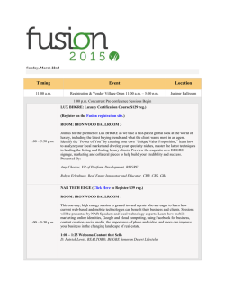 Fusion 2015 Agenda
