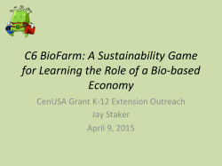 C6 BioFarm: A Sustainability Game for Learning the Role of a Bio