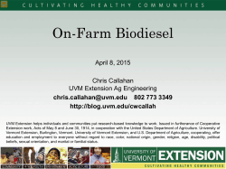 On-Farm Biodiesel - CAHNRS Event Sites