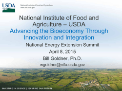 Advancing the Bioeconomy through Innovation and Integration