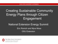 Creating Sustainable Community Energy Plans through Citizen