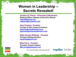 Women in Leadership â Secrets Revealed!